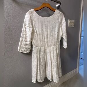 Topshop White Textured Dress